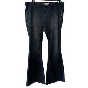 Free People We The Free Jeans Womens Sz 31 Pull On Flare Denim Pants hippy retro